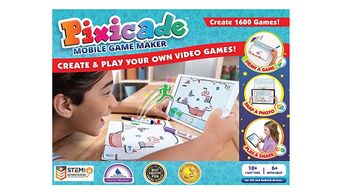 PIXICADE Mobile Game Maker: DRAW CREATE & PLAY YOUR OWN VIDEO GAMES STEM  ART NEW