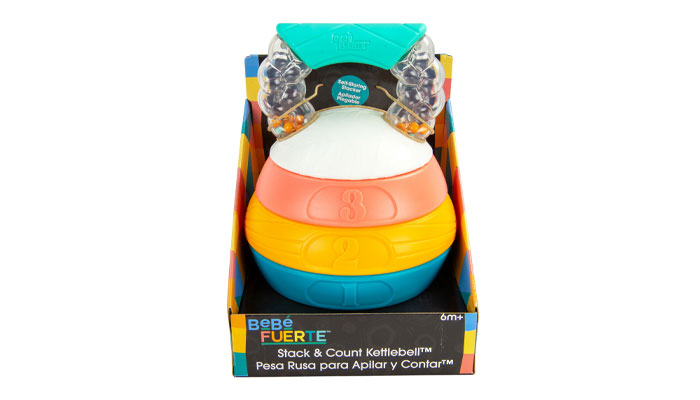 Bebe Fuerte Stack & Count Kettlebell Activity Toy – Baby Toy for