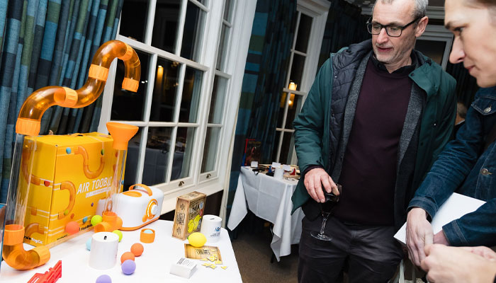 Fat Brain Toys, Brad Owen, UK Toy Inventors’ Dinner, WITTY, Air Toobz, Winning Inventor Toy of The Year